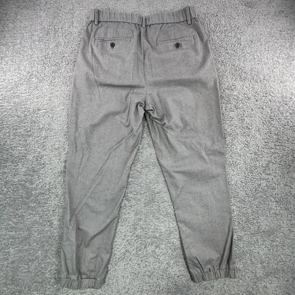 Banana Republic Aiden Hybrid T Herringbone Grey Jogger Trousers 33x30 386894-01